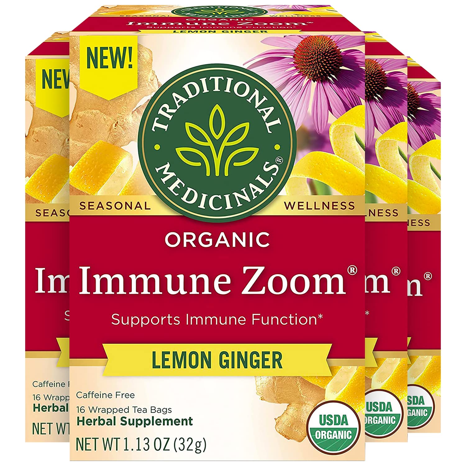 Amazon.com : Traditional Medicinals Organic Immune Zoom Lemon